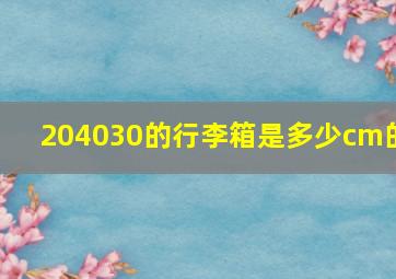 204030的行李箱是多少cm的