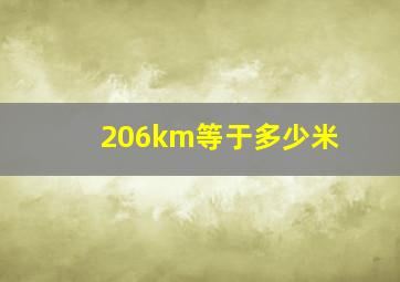 206km等于多少米