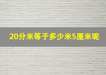 20分米等于多少米5厘米呢