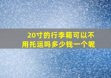 20寸的行李箱可以不用托运吗多少钱一个呢