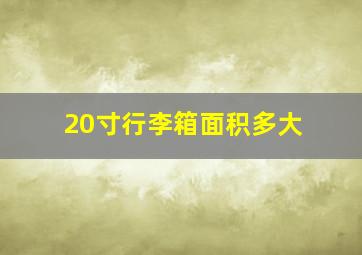 20寸行李箱面积多大