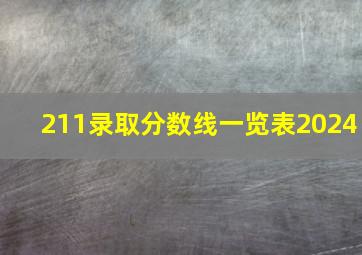 211录取分数线一览表2024