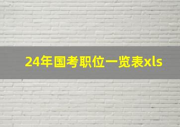 24年国考职位一览表xls