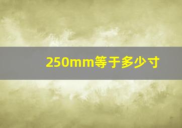 250mm等于多少寸