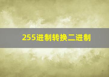 255进制转换二进制