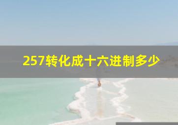 257转化成十六进制多少