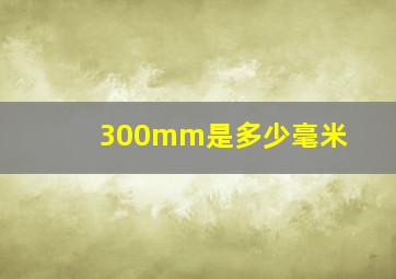 300mm是多少毫米