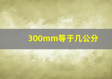 300mm等于几公分