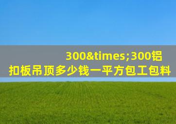 300×300铝扣板吊顶多少钱一平方包工包料