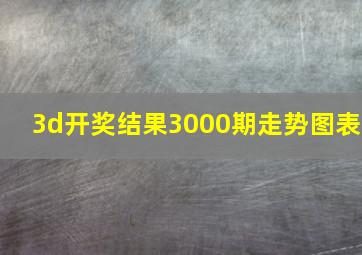 3d开奖结果3000期走势图表