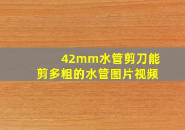 42mm水管剪刀能剪多粗的水管图片视频