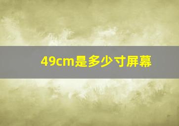 49cm是多少寸屏幕