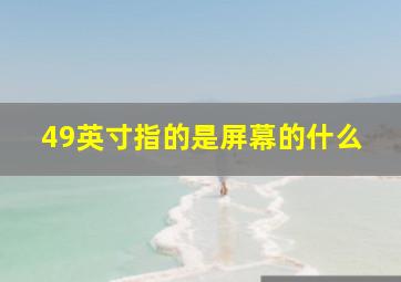 49英寸指的是屏幕的什么