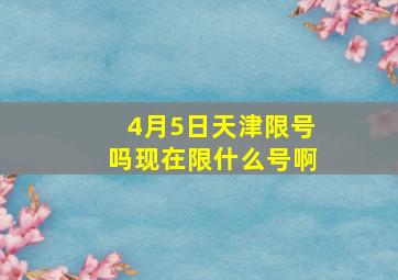 4月5日天津限号吗现在限什么号啊