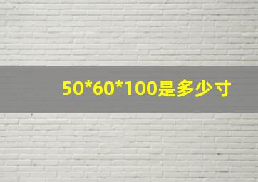 50*60*100是多少寸