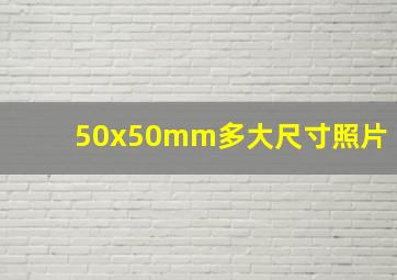 50x50mm多大尺寸照片