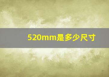 520mm是多少尺寸