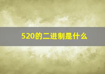 520的二进制是什么