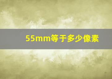 55mm等于多少像素