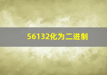 56132化为二进制