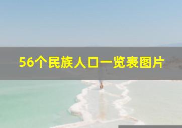 56个民族人口一览表图片