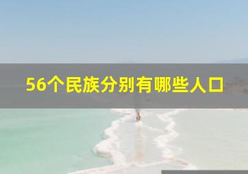 56个民族分别有哪些人口