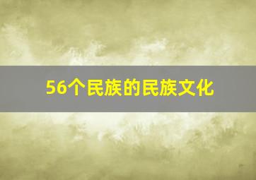 56个民族的民族文化