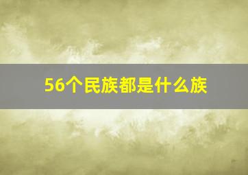 56个民族都是什么族