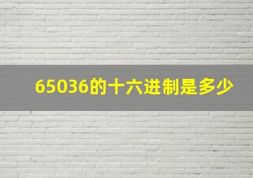 65036的十六进制是多少