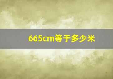 665cm等于多少米