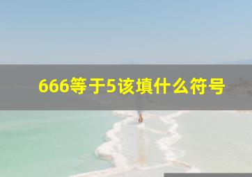 666等于5该填什么符号