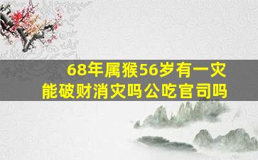 68年属猴56岁有一灾能破财消灾吗公吃官司吗