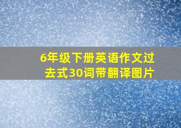 6年级下册英语作文过去式30词带翻译图片