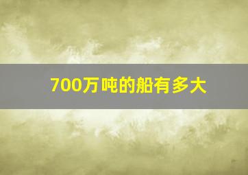 700万吨的船有多大