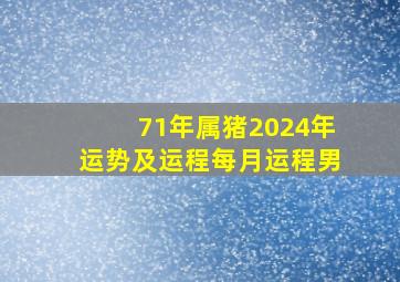 71年属猪2024年运势及运程每月运程男