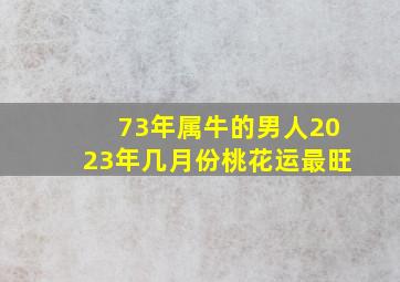 73年属牛的男人2023年几月份桃花运最旺