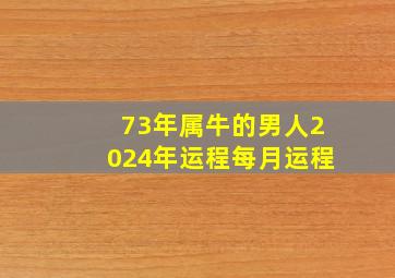 73年属牛的男人2024年运程每月运程