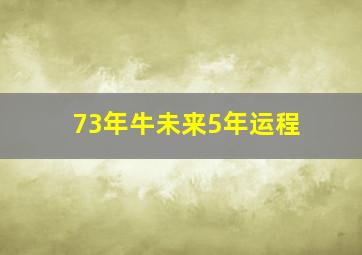 73年牛未来5年运程