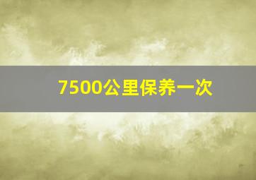 7500公里保养一次