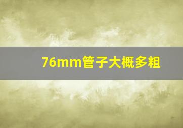 76mm管子大概多粗