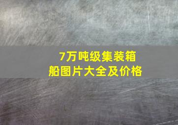 7万吨级集装箱船图片大全及价格