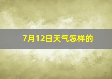 7月12日天气怎样的