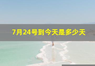 7月24号到今天是多少天