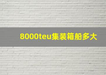 8000teu集装箱船多大