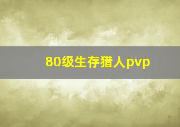 80级生存猎人pvp