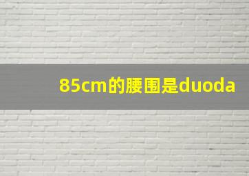 85cm的腰围是duoda