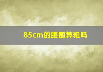 85cm的腰围算粗吗