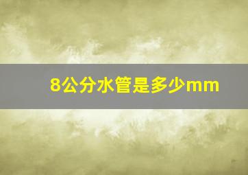 8公分水管是多少mm