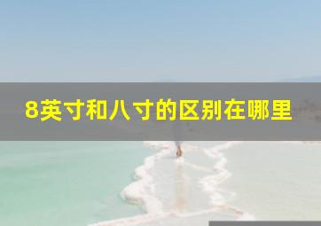 8英寸和八寸的区别在哪里