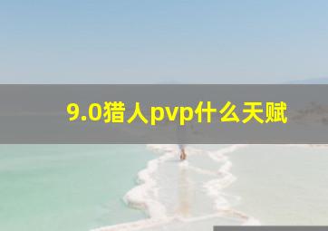 9.0猎人pvp什么天赋